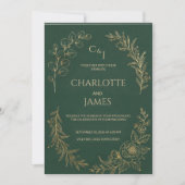 Classic Luxe | Elegant Sage Green Wedding Invitati (正面)