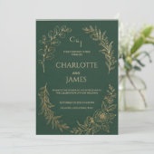 Classic Luxe | Elegant Sage Green Wedding Invitati (スタンド正面)