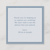 Classic Luxe | QR Code Wedding Capture the Love エンクロージャーカード (裏面)