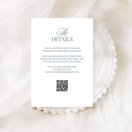 Classic Luxe | QR Code Wedding Guest Details エンクロージャーカード