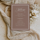 Classic Luxe | Soft Mocha Taupe Neutral Wedding プログラム
