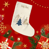 Classic Luxury Faux Gold Christmas Tree Named スモールクリスマスストッキング