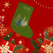 Classic Luxury Faux Gold Christmas Tree Named スモールクリスマスストッキング