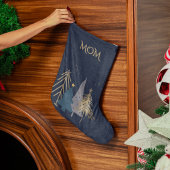 Classic Luxury Faux Gold Christmas Tree Named スモールクリスマスストッキング