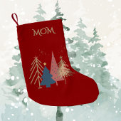 Classic Luxury Faux Gold Christmas Tree Named スモールクリスマスストッキング