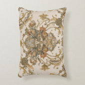 Classic, Luxury Ornament, Gold Beigi Grey アクセントクッション (正面(垂直))