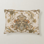 Classic, Luxury Ornament, Gold Beigi Grey アクセントクッション (裏面)
