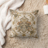 Classic, Luxury Ornament, Gold Beigi Grey クッション (ブランケット)