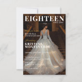 Classic Magazine Style 18th Birthday 招待状 (正面)