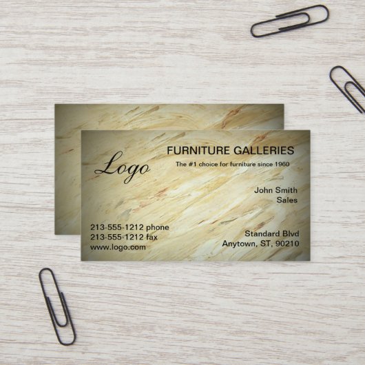 Classic Marble Logo Business Cards 名刺 (正面/裏面インサイチュ)