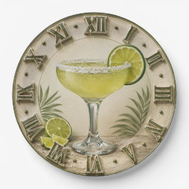 Classic Margarita Lime Cocktail Bar Decor ペーパープレート