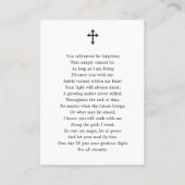 Classic Memorial Photo Funeral Card 名刺 (裏面)
