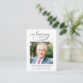 Classic Memorial Photo Funeral Card 名刺 (スタンド正面)