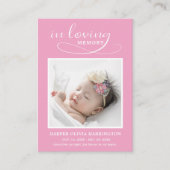 Classic Memorial Photo Funeral Card 名刺 (正面)