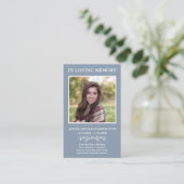Classic Memorial Photo Funeral Card 名刺 (スタンド正面)