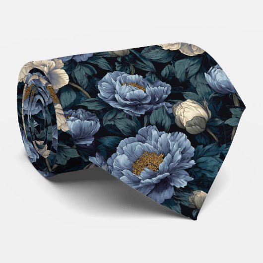 Classic Men Gifts Peonies Flower ネクタイ (ロール)