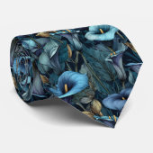 Classic Mens Fashion Calla Lilies Floral ネクタイ (ロール)