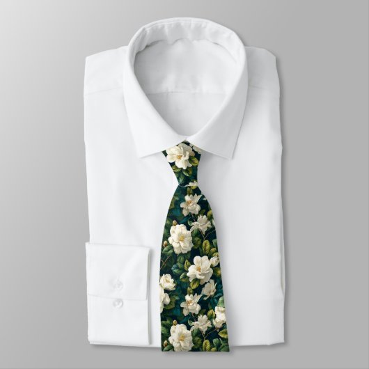 Classic Mens Fashion Gardenias Flower ネクタイ (タイ)