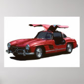 Classic Mercedes Benz SLR300 Gullwing ポスター (正面)