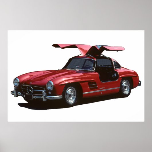 Classic Mercedes Benz SLR300 Gullwing ポスター (正面)
