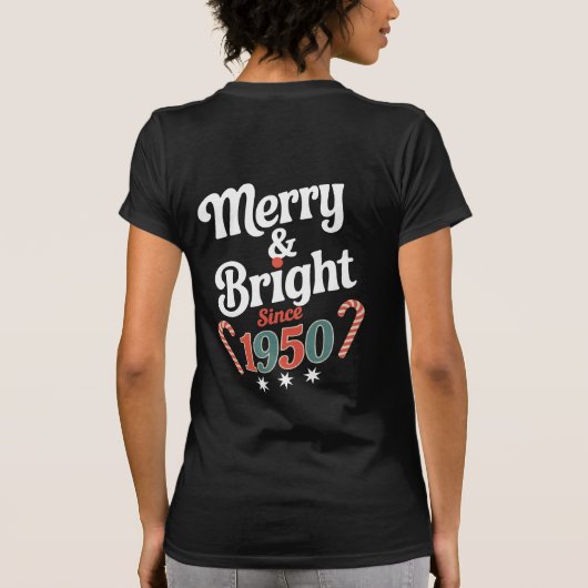 Classic Merry and Bright Since 1950 Festive Tシャツ (裏面)