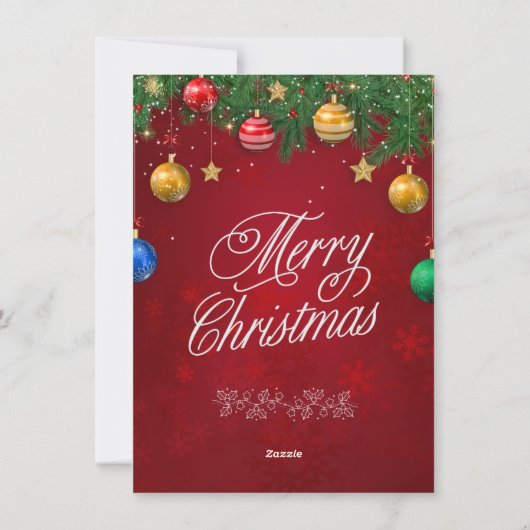 Classic Merry Christmas Card シーズンカード (裏面)