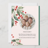 Classic Merry Christmas Card with Warm Winter Wish 招待状 (裏面)