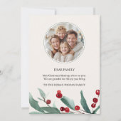 Classic Merry Christmas Card with Warm Winter Wish 招待状 (裏面)