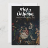 Classic Merry Christmas Nativity De Vos シーズンカード (正面)