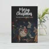 Classic Merry Christmas Nativity De Vos シーズンカード (スタンド正面)