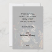 Classic Merry Christmas Nativity De Vos シーズンカード (裏面)