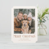 Classic Merry Christmas Photo Holiday Card シーズンカード (スタンド正面)