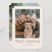 Classic Merry Christmas Photo Holiday Card シーズンカード (正面/裏面)