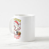 Classic Merry Christmas Snowman Mug Elegant Festiv コーヒーマグカップ (正面左)