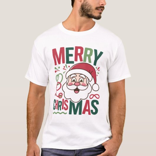 Classic Merry Christmas T-Shirt for Festive Cheer Tシャツ (正面)