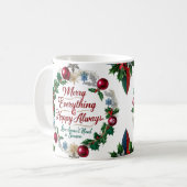 Classic “Merry Everything & Happy Always” コーヒーマグカップ (正面左)