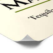 Classic Mexican Margarita with Salt Rim Recipe Art ポスター (角)