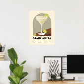 Classic Mexican Margarita with Salt Rim Recipe Art ポスター (ホームオフィス)
