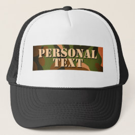 Classic Military Camo Personal Text キャップ