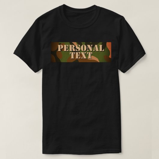 Classic Military Camo Personal Text Tシャツ (デザイン正面)