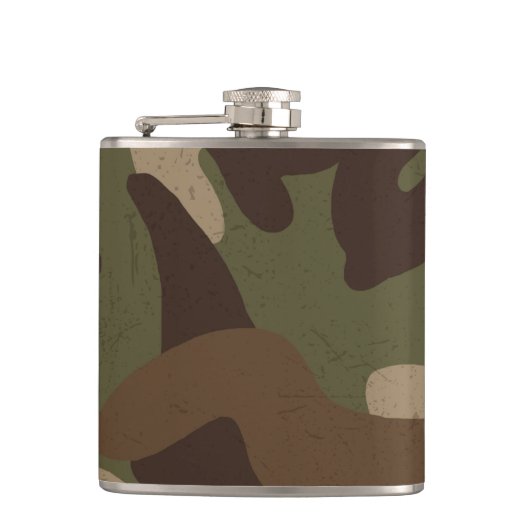 Classic Military Camouflage Pattern フラスク (正面)