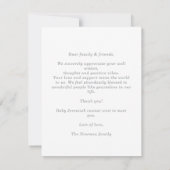 Classic Minimal Hello Baby Photo Announcement Card (裏面)
