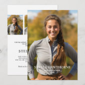 Classic Minimal Photo Graduation 案内状 (正面/裏面)