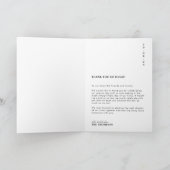 Classic Minimal Photo Wedding Folded サンキューカード (内部)