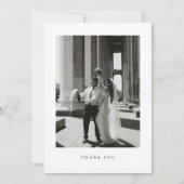 Classic Minimal Wedding Photo Thank You Card サンキューカード (正面)