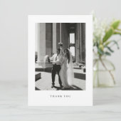 Classic Minimal Wedding Photo Thank You Card サンキューカード (スタンド正面)