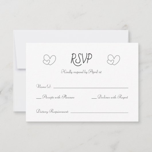 Classic Minimal Wedding RSVP Card (正面)