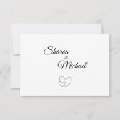 Classic Minimal Wedding RSVP Card (裏面)