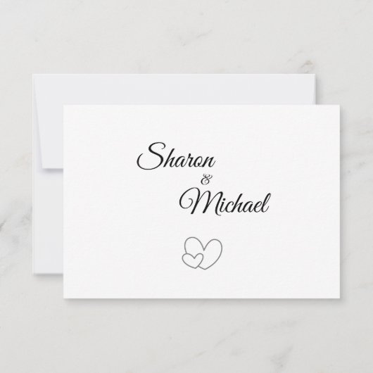 Classic Minimal Wedding RSVP Card (裏面)