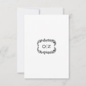 CLASSIC MINIMALIST BLACK AND WHITE RSVP CARD (裏面)